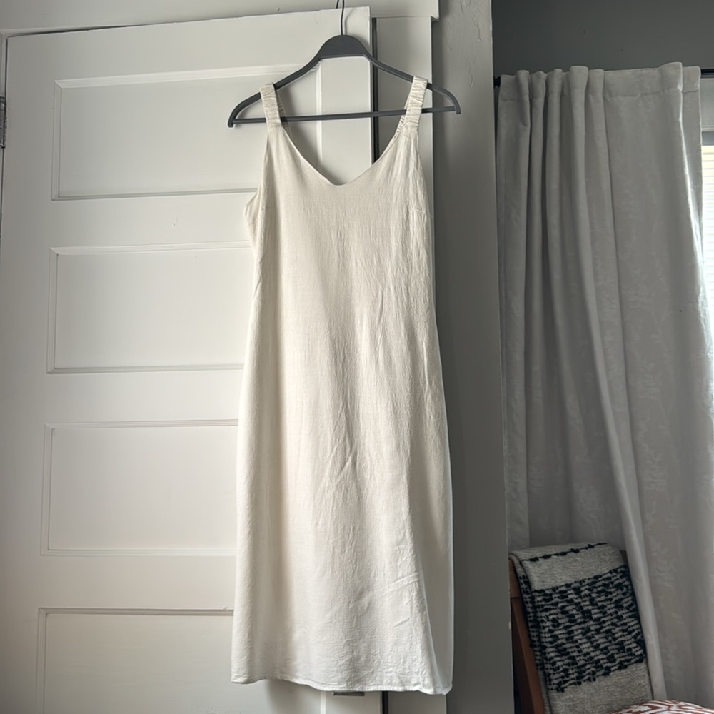 Linen Dress in Soft Cream